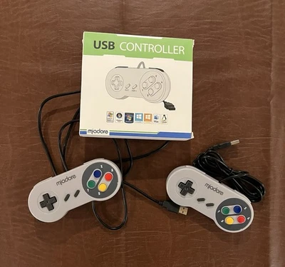 2 Pack USB Controller for SNES Retro Gaming, miadore Classic Gamepad Joypad - Image 1 of 4