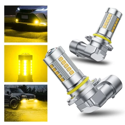 AUXITO 9006 LED Bulb Foglight Fog Light DRL GOLDEN YELLOW Plug Play 1:1 Design H - Image 1 of 4