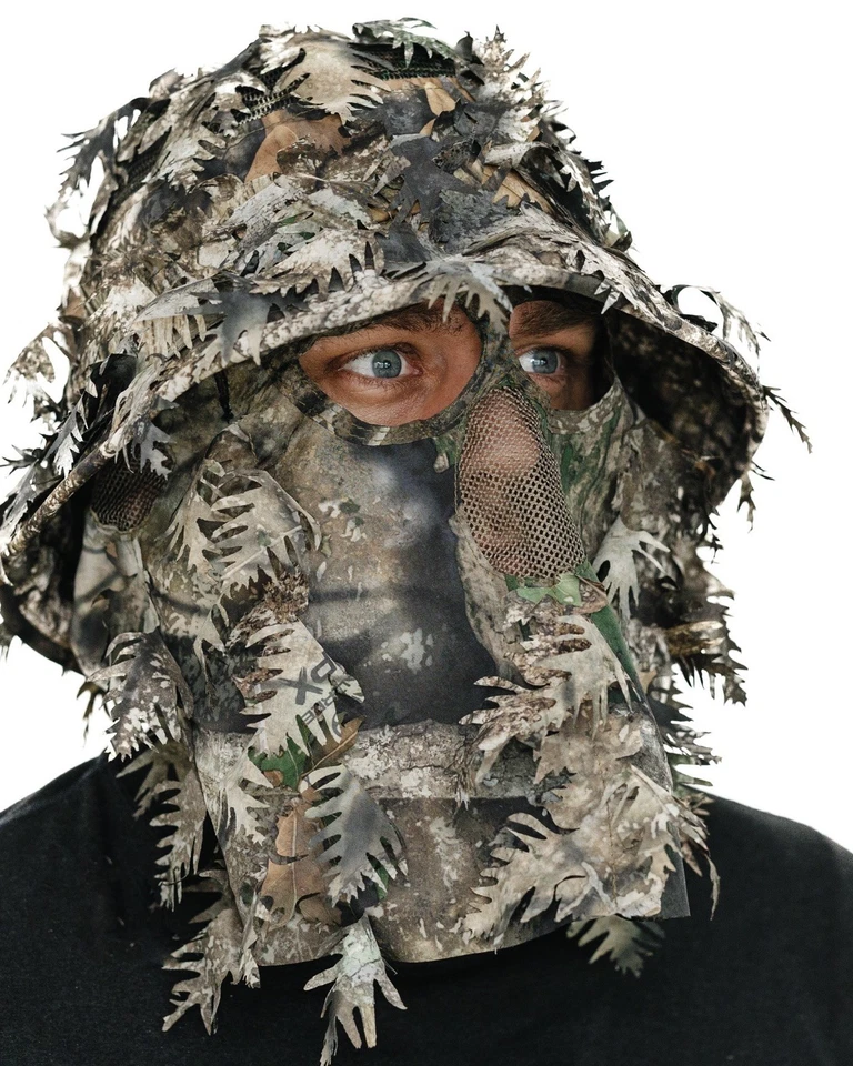 (2 PACK) 3D Camo 2 In 1 Hat/Mask Adjustable Camouflage Leafy Hunting Hood - Image 1 of 3