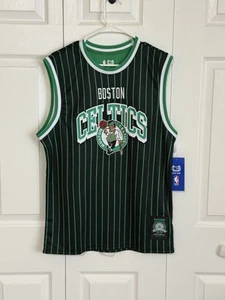 Men’s Boston Celtics NBA Muscle Tank Top Jersey Sz M Ultra Game Green Striped - Picture 1 of 7