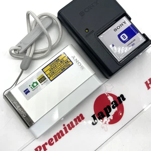 SONY Cyber-shot DSC-T90 White Digital Camera w/ Charger & Strap – Japan Language - Picture 1 of 13