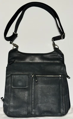 Original Gun Tote'n Mamas Black Leather Concealed Carry Crossbody Purse - Image 1 of 4