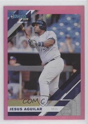 2019 Panini Donruss Holo Pink Jesus Aguilar #166 - Image 1 of 2