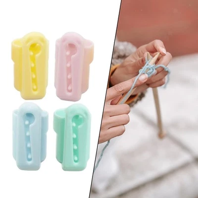 4Pcs/Pack Yarn Guide Thimble Plastic Finger Sliver Wool - Image 1 of 4