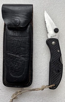 Карманный нож Ruko 3 дюйма с одним лезвием плюс изящный кожаный чехол с инструментами - Изображение 1 из 4