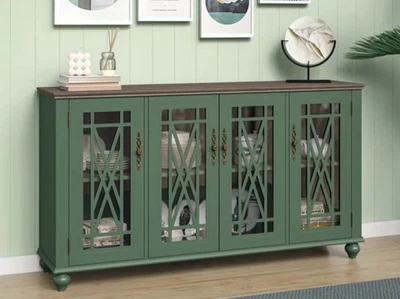 Sideboard Buffet Storage Cabinet with 2 Drawer Shelf Kitchen Coffee Bar Entryway - Image 1 of 3