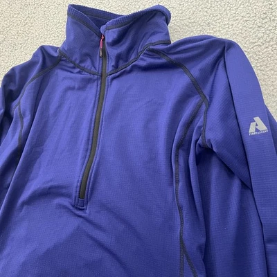 Chaqueta Eddie Bauer para mujer 3X púrpura First Ascent 1/4 cremallera línea gofre agujeros para el pulgar Foto 1 de 4