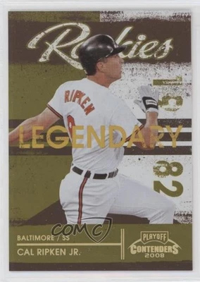 2008 Playoff Contenders Legendary Rookies Gold /250 Cal Ripken Jr #3 HOF - Изображение 1 из 2