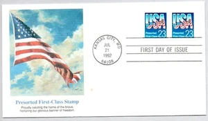 #2606 USA AMERICAN FLAG PRESORTED STAMP FIRST DAY OF ISSUE FLETWOOD FDC - Picture 1 of 1