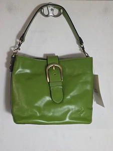 Patricia Nash Irving Bucket Handtasche Leder Green Foliage Neu mit Etikett - Bild 1 von 10