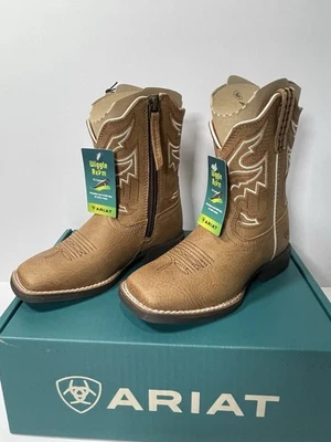 Ariat Kids Sorting Pen Boots Cottage Wide Square Toe Size 10 Easy Entry Zipper - Image 1 of 4