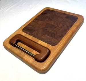 Vintage Nissen Egestav Denmark Teak Wurstwaren Brett & Käsehobel 13x9,5x1 - Bild 1 von 6
