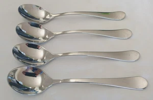 GS Gourmet Settings Stainless 18/10 Windermere Teaspoons 6 3/4" Set Of 4 Glossy - Picture 1 of 3