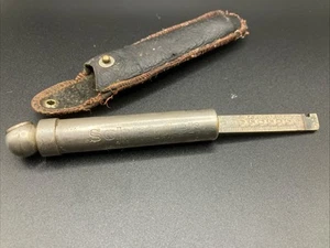 SCHRADER Ballon Reifendruckprüfer Leder Original Etui Brooklyn NY USA - Bild 1 von 11