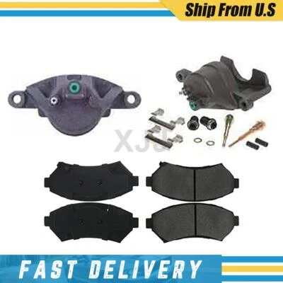 Pinzas de freno delanteras izquierda + derecha y pastillas metálicas para Chevrolet Impala 2000-2005 Foto 1 de 4