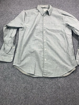 Lucky Brand Shirt Mens Medium Long Sleeve Gray Denim Saturday Stretch  Button Up - Image 1 of 4