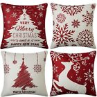 Christmas Pillow Covers 18x18 Set Of 4,farmhouse Christmas Decor For Home,xmasf