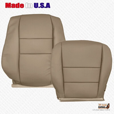 Cubiertas de asiento de cuero tostadas para pasajeros Acura RL 2005 2006 2007 2008 inferior y superior Foto 1 de 4