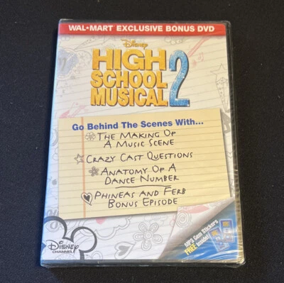 High School Musical 2 (Wal-Mart Exclusive Bonus DVD) Brand New Factory Sealed! - Image 1 of 4