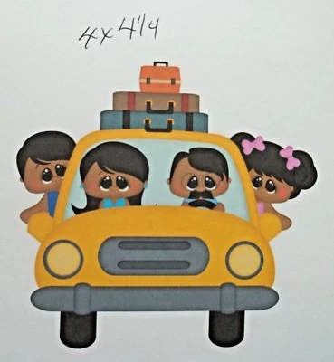 3D-U Pick African American Disney Boy Girl Vacation Card Scrapbook Embellishment - Image 1 of 4