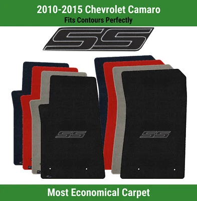 Lloyd Velourtex Front Carpet Mats for '10-15 Chevrolet Camaro w/SS Black Logo - Image 1 of 4