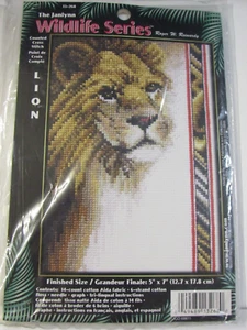 *LOOK* NEW & Bagged PAIR of JANLYNN Wildlife Series Counted Cross Stitch Kits - Picture 1 of 6