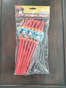 Disney Parks Mickey Mouse Clubhouse Party Straws Set of 18 NEW SEALED - Picture 1 of 2