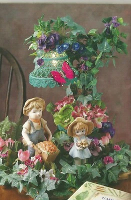 Flower Garden Lamp Shade Cover - Size 10 Crochet Cotton - Crochet Pattern ONLY - Image 1 of 2