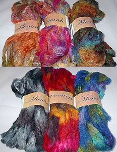 KFI Monarch Ruffle Lace Mesh Yarn 100g Hank Choice Fab Color Palettes Loom Knit - Picture 1 of 13