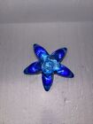 Vintage Starfish Hand Blown Swirl Glass Paperweight