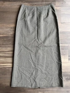 Rena Rowan Midi Skirt 100% Pure New Wool Woolmark Lined Brown Size 10 - Picture 1 of 11