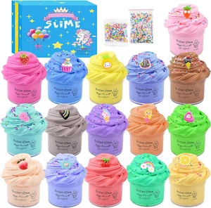 Butter Slime Kit, 16 Pack Colors Scented Slime, with Unicorn and Fruit Slime Acc - Picture 1 of 12