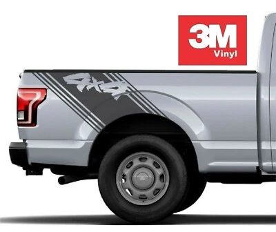 Pegatina de vinilo 3M para caja de camioneta 4x4 desvanecimiento calcomanías gráficas rayas Ford GMC Toyota Dodge Foto 1 de 4