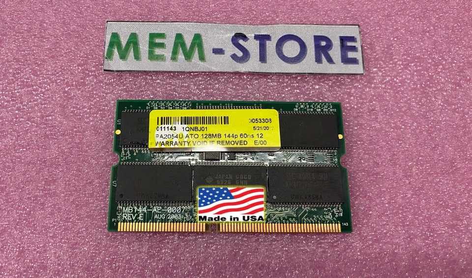 PA2054U 128MB 144pin 60ns EDO SODIMM Memory RAM for Toshiba Laptop 500CDT - Image 1 of 1
