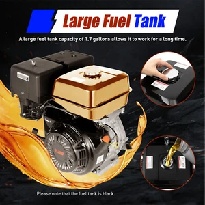 4-Stroke OHV Horizontal Shaft Gas Engine Recoil Start Motor 420cc 15HP 8800W - Picture 1 of 14