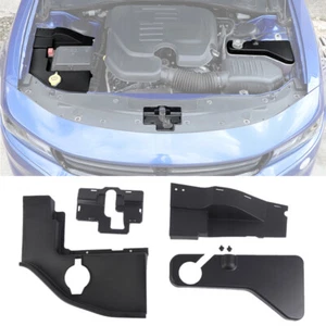 Juego de 4 cubiertas de accesorios de tanque de refrigerante de polvo de cable de motor negro para Dodge Charger15+ - Imagen 1 de 22
