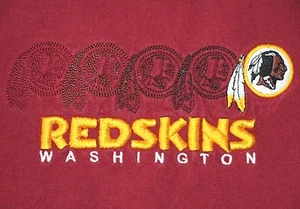 Washington Redskins T-Shirt LARGE Red NFL Football Embroidered - Picture 1 of 4