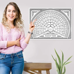 3 Pack - Family Tree Chart To Fill In- 6 Generation Genealogy Poster - Blank ... - Picture 1 of 12