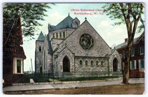 1912 MARTINSBURG WEST VIRGINIA VA CHRIST REFORMED CHURCH ANTIQUE POSTCARD - Picture 1 of 2