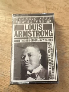 LOUIS ARMSTRONG-"IN NEW YORK WITH THE RED ONION JAZZ BABIES" CASSETTE SEALED NEW - Picture 1 of 4