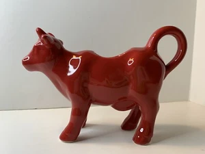 Food Network Rote Kuh Keramik Kaffee Milchkännchen Soße Krug Steinzeug - Bild 1 von 8