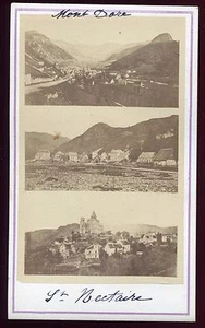 photo cdv .  Mont Doré . Bourboule . St-Nectaire  - Imagen 1 de 1