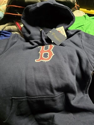 Boston Red Sox Damas Pullover Sudadera con Capucha Azul Marino M Nuevo con Etiquetas Foto 1 de 2