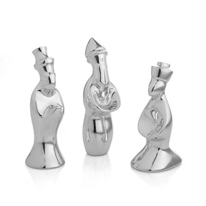 Nambe - Holiday Collection - Miniature Nativity Three Wise Men - Set of Three... - Picture 1 of 7