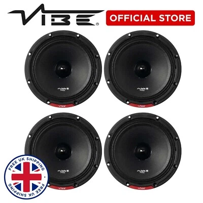 VIBE SLICKPRO6M CAR SPEAKERS 1200 WATTS 4 PACK AUDO LOUD CAR AUDIO SPEAKERS SPL - Image 1 of 4