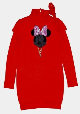 NWT Disney Minnie Mouse Dress Red Sequins Gems Girl Size 16 Christmas - Image 1 of 4