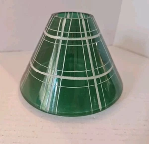 Pantalla de vidrio biselado a cuadros verde Yankee Candle - Imagen 1 de 11