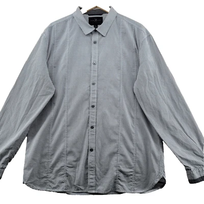 Marc Ecko Men's Size XL White Polka Dot Long Sleeve Casual Shirt - Image 1 of 4