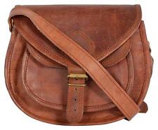 13" Vintage Leather Crossbody Messenger Bag Women Purse Tote Handbag Satchel Bag