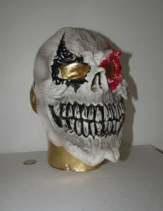 Halloween Skull Skeleton Mask Latex Rubber with Elastic Strap Textured Detailed - Picture 1 of 23